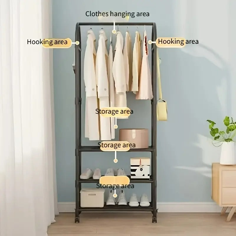 Modern Garment Organiser Rack with Wheels