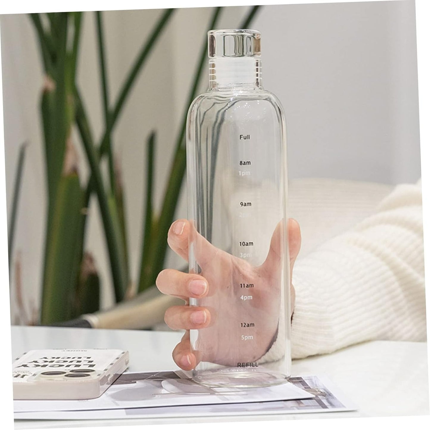 Clear Motivational Water Bottle (1L)