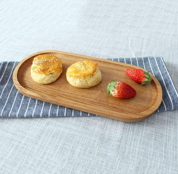 Wooden Oval Snack Plate