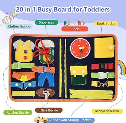 Toddler Busy Montessori Board (5 Pages)