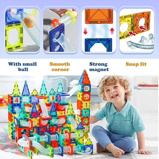 Magnetic Building Blocks (168pcs)