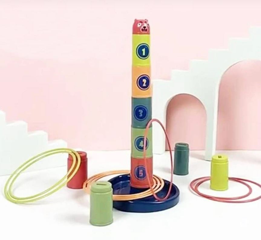 Plastic Cup Stacking Throwing Ring (14pcs)