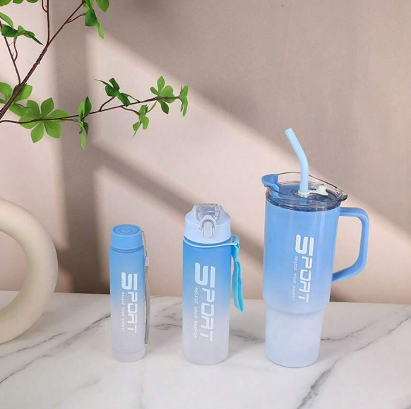 3in1 Plastic Water Bottle Set