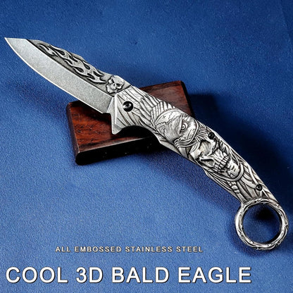 Plated Titanium Folding Knife