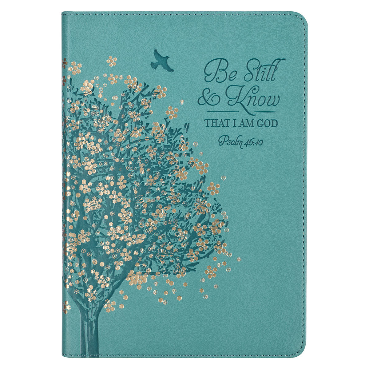 Be Still & Know Floral Psalm 46:10 Tree (Faux Leather Journal)