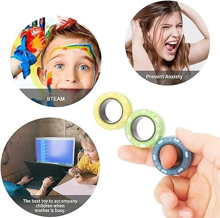 Fidget Toy Magnetic Rings (3 pcs)