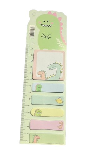 Dinosaur Sticky Note Ruler Memo Pad (Green)