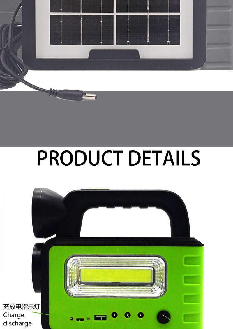 Solar Power Bank Flashlight System