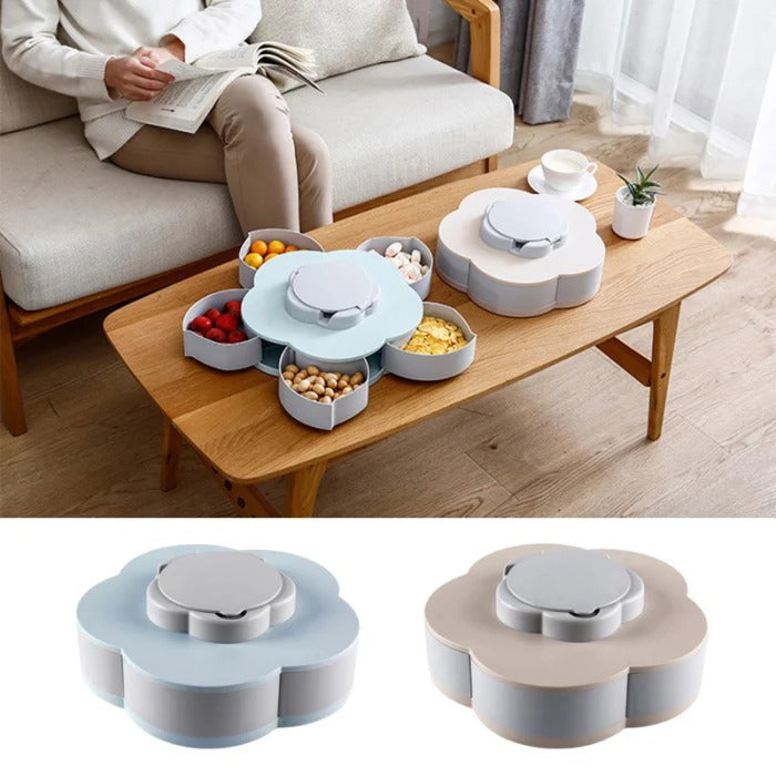 Flower Shape Rotating Snack Container (1 tier)