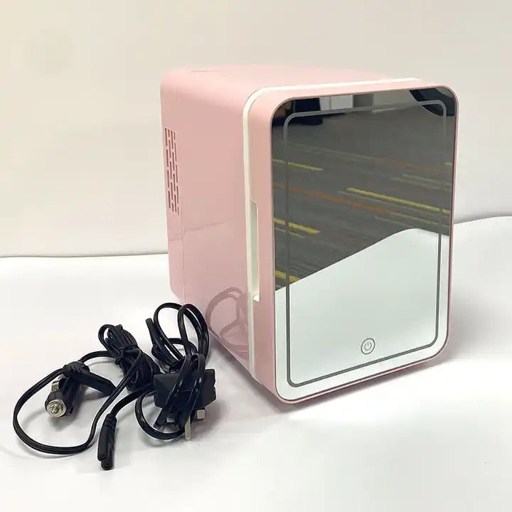 Portable Mini Beauty Refrigerator With Led Mirror (5L)(12V)