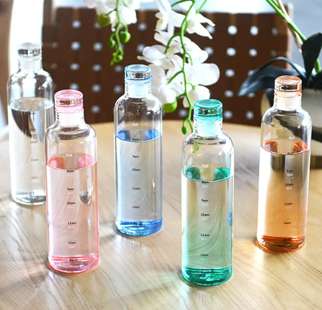 Transparent Motivational Water Bottle (500ml)