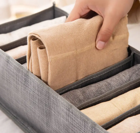 Partitioned Collapsible Cloth Storage Organiser Set (3 pcs)