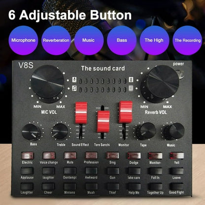 V8 Sound Card And Microphone Set