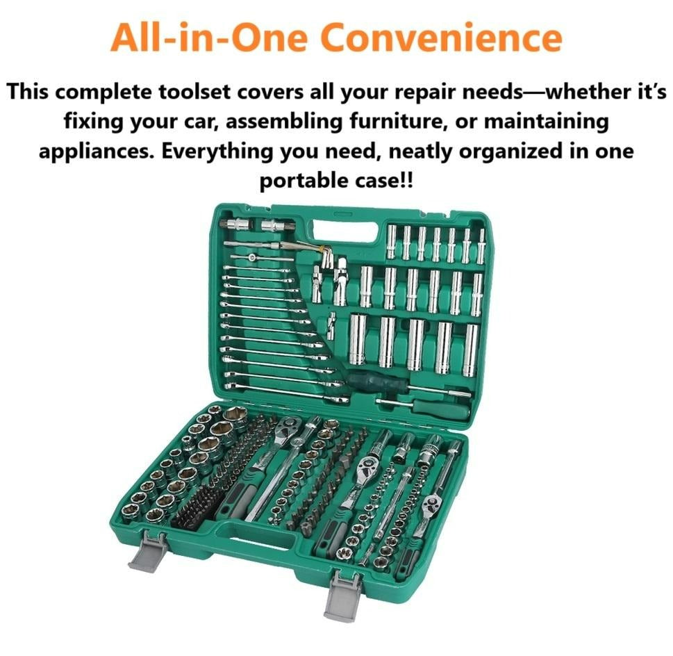 Compact Organised Multipurpose Tool Set (216 Pcs)