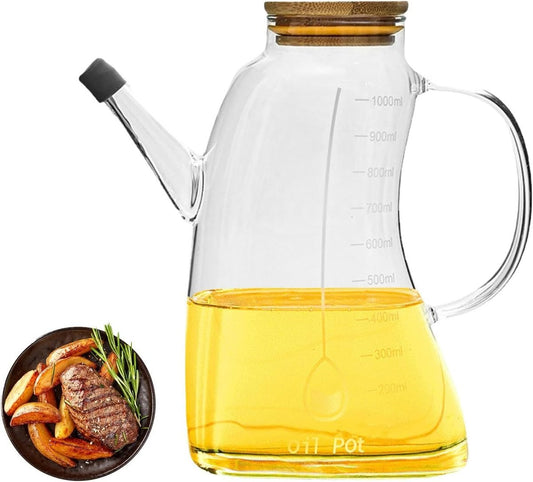 Transparent Glass Oil Bottle (1L)