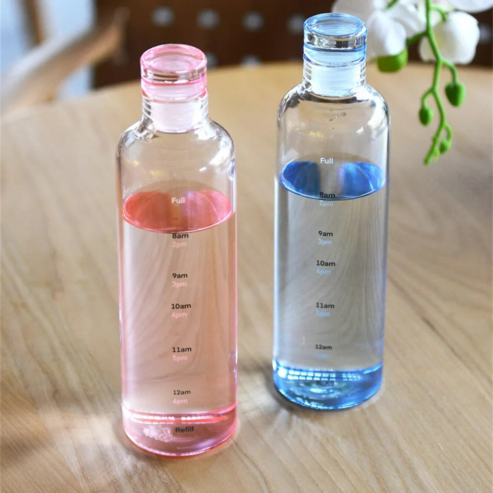 Transparent Motivational Water Bottle (500ml)