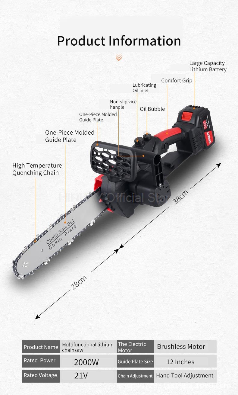 Mini Electric Chain Saw (12 Inch)