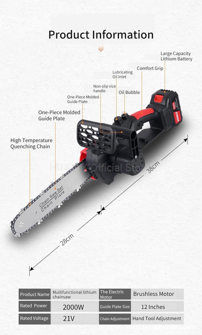 Mini Electric Chain Saw (12 Inch)