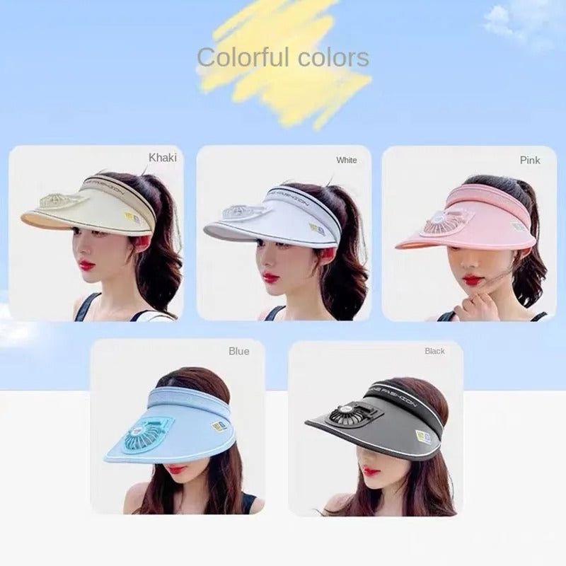 Charging Cylinder Shading Sunscreen Fan Hat