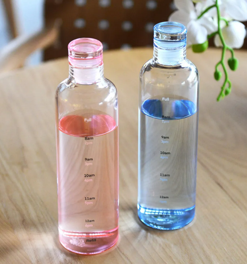 Transparent Motivational Water Bottle (500ml)