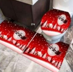 Bathroom Mat Set (3D)(3 pcs)(Christmas)