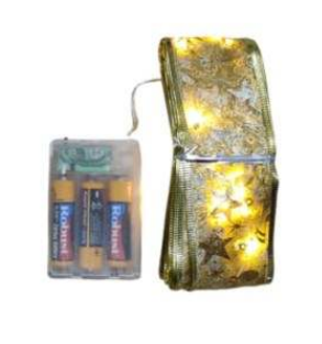 Ribbon Battery Operated String Lights (50L)(5M)(Yellow)