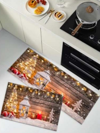 Kitchen Mat Set (3D)(2 pcs)(Christmas)