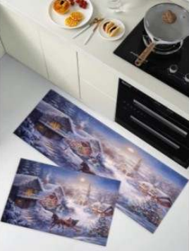 Kitchen Mat Set (3D)(2 pcs)(Christmas)