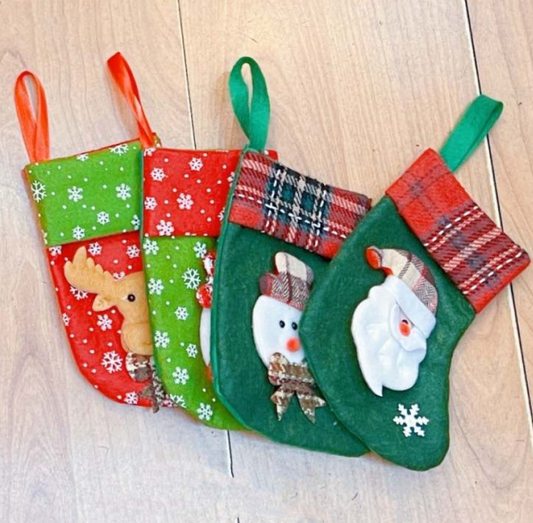 Small 3D Christmas Stockings (12 pcs)