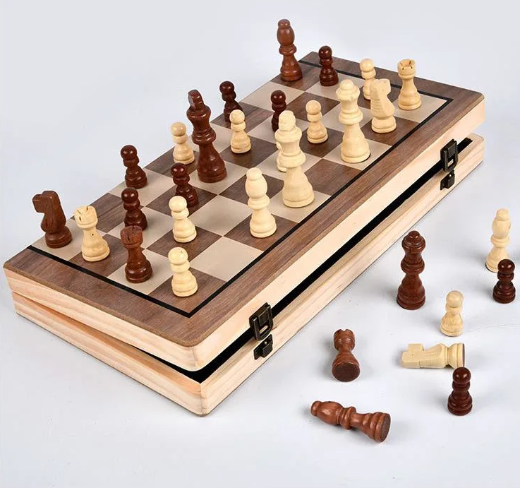 Wooden Foldable Magnetic Chessboard