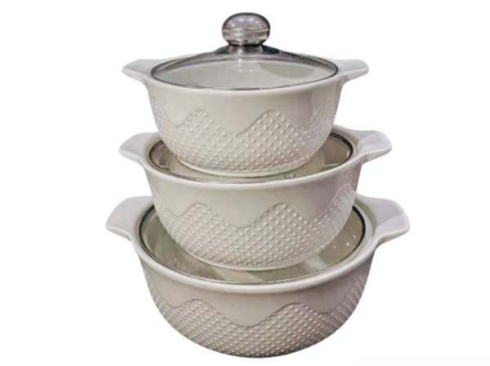 Porcelain Casserole Dish with Lid Set (Design3)