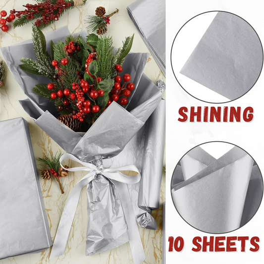 Tissue Gift Wrap (Silver)(10 pcs)