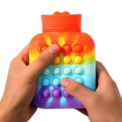 Portable Pop Hot Water Bottle Fidget Toy (500ml)(Colourful)