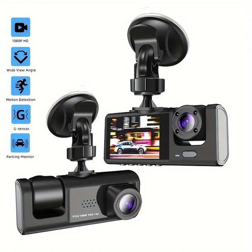 3 Channel 1080p Vehicle Dash Cam