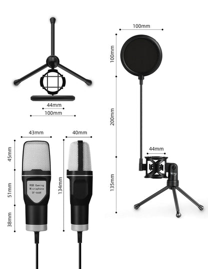 Full RGB Capacitor Desktop Microphone