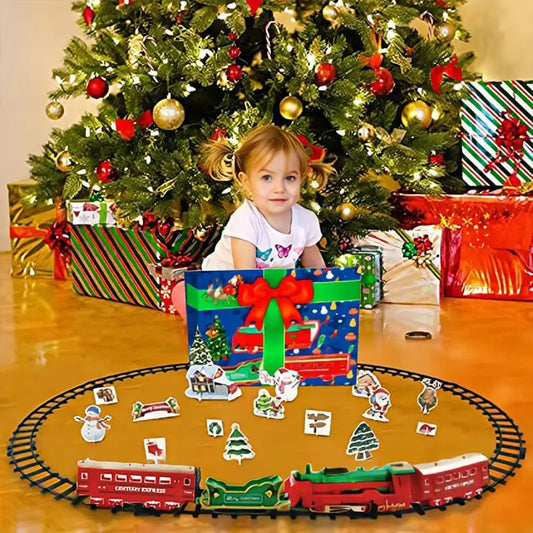 Christmas Electric Construction Train Track Set