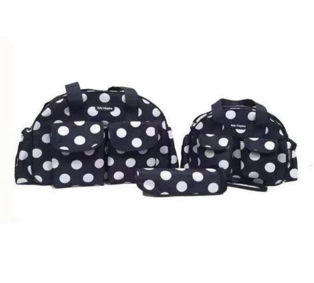 Polka Dot Baby Diaper Bag Set (3 pcs)