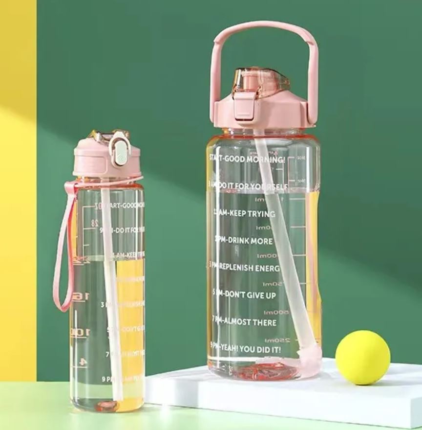 Combo: Clear Motivational Bottle (2 pcs)