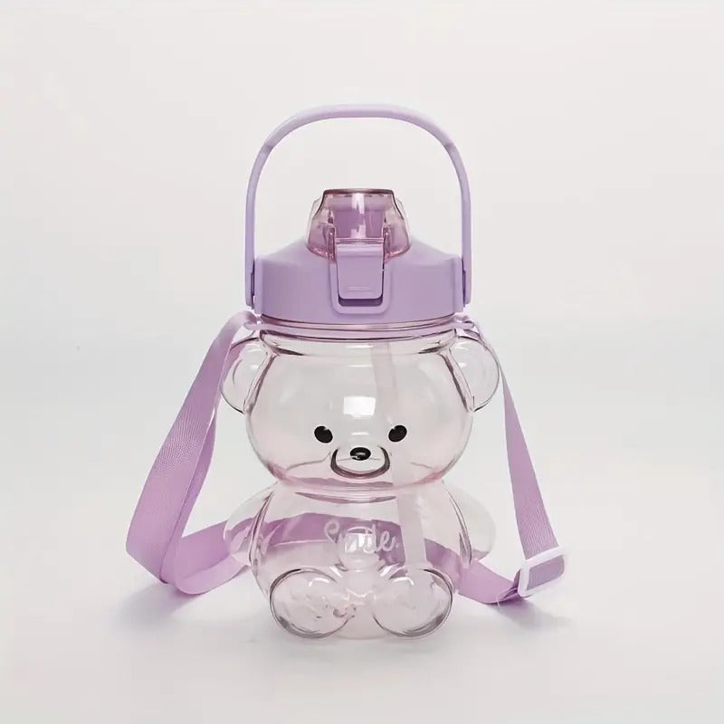 Large Capacity Cute Bear Water Bottle (1.4L)