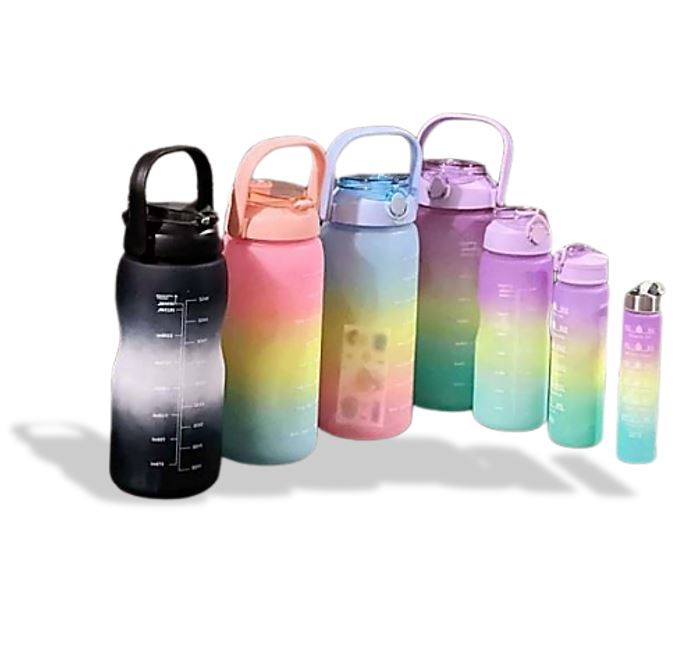 Combo Motivational Water Bottles (4 pcs)(Colourful)