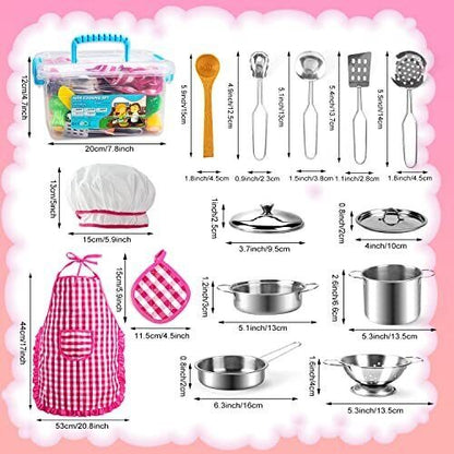 Kids Kitchen Play Pots and Pans