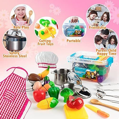 Kids Kitchen Play Pots and Pans