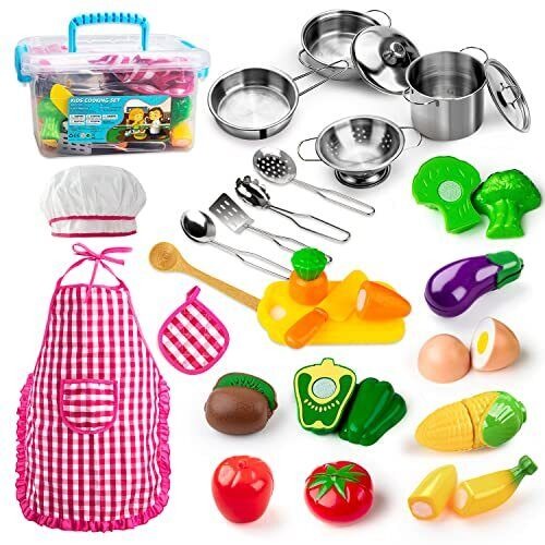 Kids Kitchen Play Pots and Pans