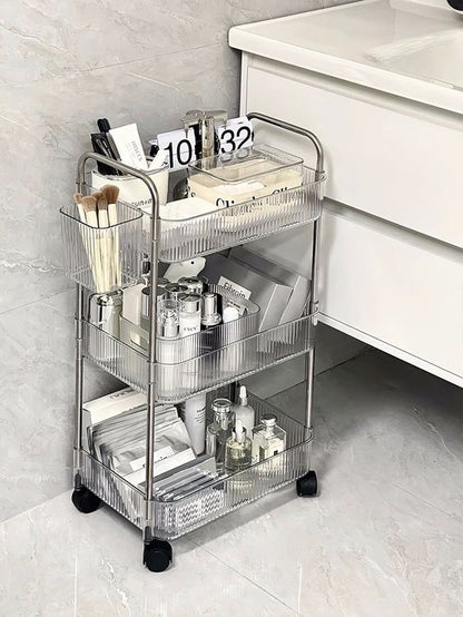 3 Tier Multi-Use Home Storage Acrylic Trolley