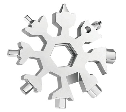 18 in 1 Snowflake Keychain Multi Tool