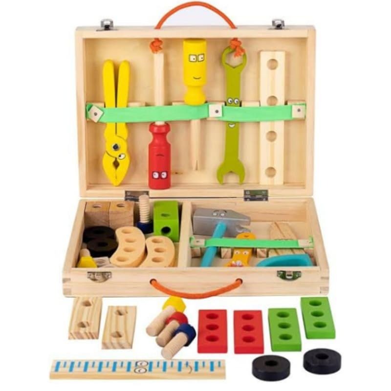 Kids Wooden Toolbox Kit