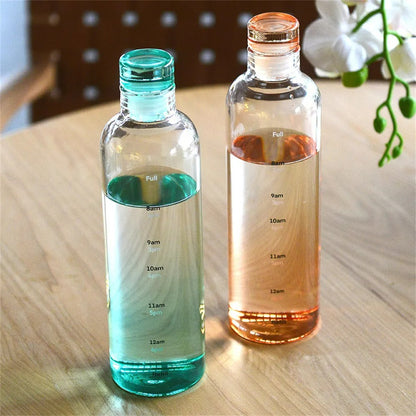 Transparent Motivational Water Bottle (500ml)