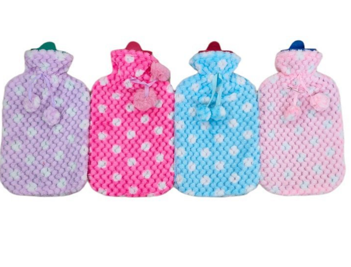 Hot Water Bottles with Soft Dot Design (For Her)