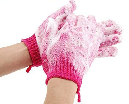 Exfoliating Spa Bath Glove (2 pcs)(Pink)