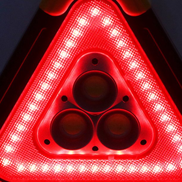 LED Solar Triangle Emergency Traffic Light